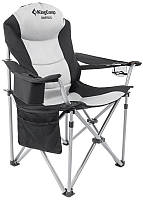 Раскладное кресло KingCamp Deluxe Hard Arms Chair Black/Mid Grey (KC3888 BLACK/MID GREY)(5283771351756)