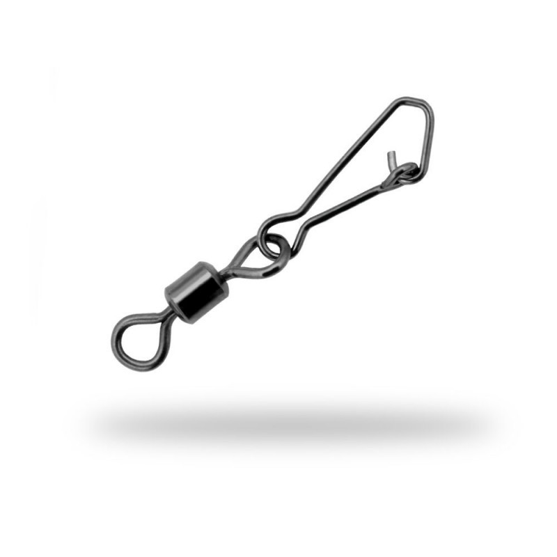 Вертлюг із застібкою для риболовлі Gurza Rolling swivel/Hooked Snap BN №14 10шт
