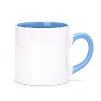 Чашка для сублімації кольорова всередині 150 мл (блакитна)