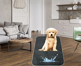 Багаторазові гігієнічні пелюшки для собак 60х70 вбираючі, непромокаючі пелюшки для собак трикотаж Сірий