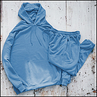 Голубой спортивный стильный костюм летний тонкий мужской женский унисекс, классные спортивные костюмы XL, Voїn