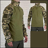 Штурмовая зимняя боевая тактическая рубашка флис всу огнеупорная ubacs пиксель, боевая рубаха Voїn