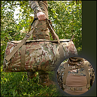 Прочная сумка баул рюкзак 80 л транспортная тактическая мультикам, сумки для охоты, баул для вещей Voїn