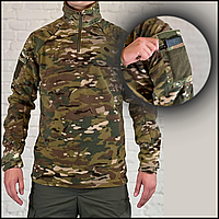 Мужской тактический флисовый убакс мультикам, тактические боевые рубашки УБАКС UBACS, мужские рубахи Voїn