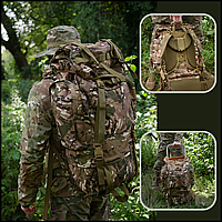 Місткий армійський міцний тактичний рюкзак на 80 літрів , рюкзаки камуфляжні тактичні Voїn