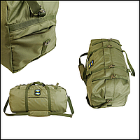 Прочная дорожная сумка kiborg military bag хаки 130л, баул тактический дорожный для вещей, сумки для охот Voїn