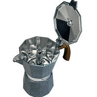 Гейзерная кофеварка Magio MG-1011 300 мл 6 чашек серая n