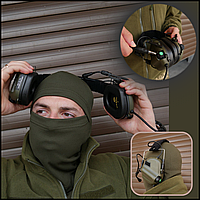 Тактичні електронні навушники earmor m32, активні беруші та навушники протишумні, навушники військові Voїn