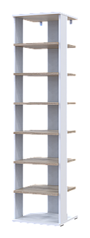 Полиця для взуття Doros Паоло Білий/Дуб Сонома 38.4х38.4х153.4 (41516041)