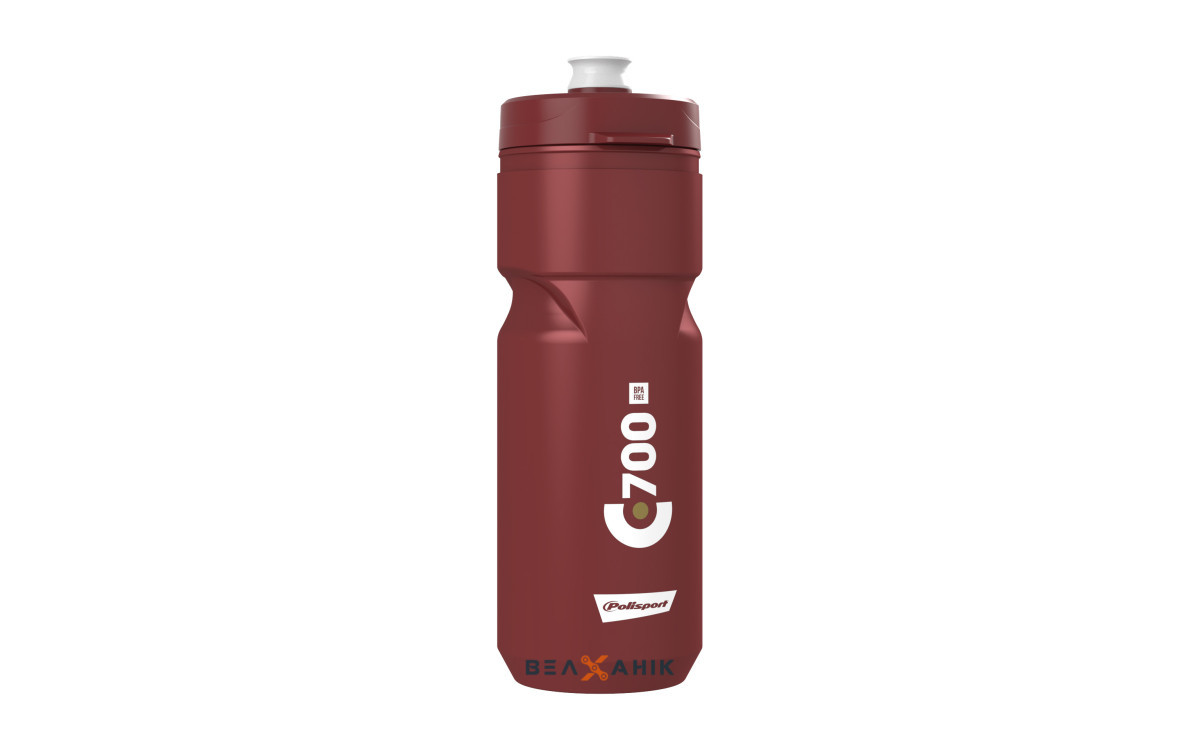Фляга Polisport C700 Clip-On 700 мл бордово-біла