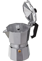 Гейзерная кофеварка алюминиевая на 3 чашки  Helios 2081-A