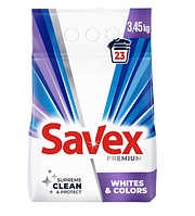 Стиральный порошок Savex Premium White Colors автомат 3,45кг, 23 стирки, для белого и цветного белья.