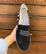 Стильні мокасини жіночі синього кольору текстиль, взуття на кожен день, 36-41, фото 2