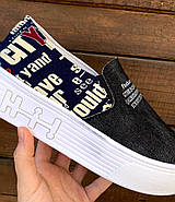 Стильні мокасини жіночі синього кольору текстиль, взуття на кожен день, 36-41, фото 4