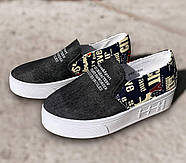 Стильні мокасини жіночі синього кольору текстиль, взуття на кожен день, 36-41, фото 5