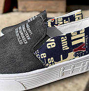 Стильні мокасини жіночі синього кольору текстиль, взуття на кожен день, 36-41, фото 7