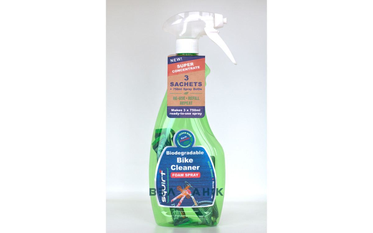 Очищувач (дегризер) Squirt Bio Bike Cleaner 750 мл (пустий флакон) + 4 шт Super Concentrate 30 мл, фото 1