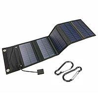 Портативная раскладная солнечная панель Солнечное зарядное устройство 5 секций 1 USB 20W 2.1A (AB55)