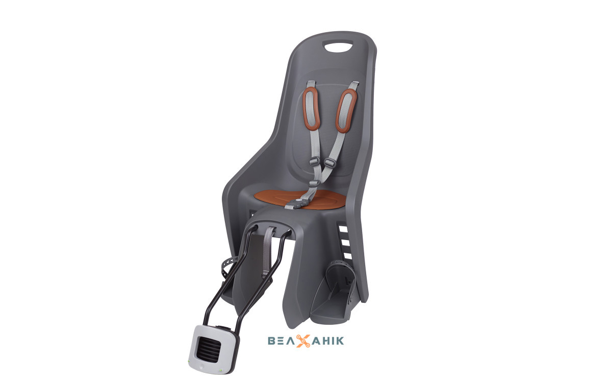 Крісло дитяче заднє POLISPORT Bubbly Maxi Plus FF 29/quot; на підсідельну трубу сіре