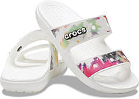 Crocs tie-dye graphic sandal шлепанцы женские крокс W9/39-40.