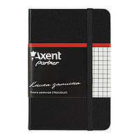 Книга записна Axent Partner, 95*140, 96sheets, square, black 8301-01-А i