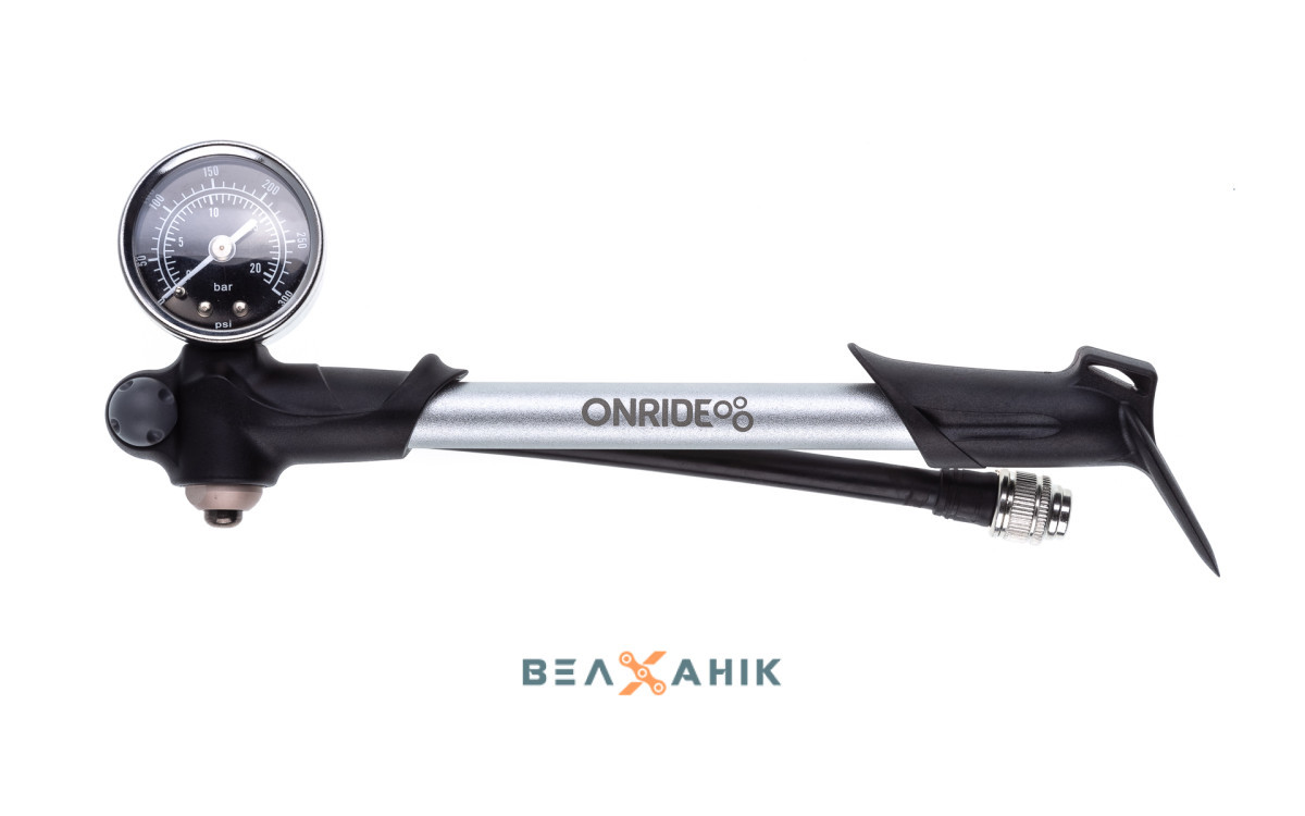 Насос високого тиску ONRIDE Pressure 20 AL з манометром універсальний вентиль
