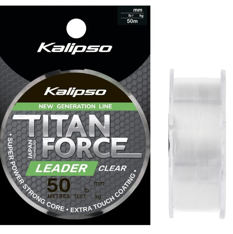 Волосінь Kalipso Titan Force Leader CL 50м 0.10мм 1.8кг (колір: прозорий/clear)
