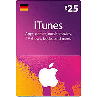 ITunes Gift Card DE 25 для App Store код сертификат карта пополнения счета iTunes Store и AppStore