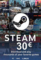 Подарочная карта Steam Wallet 30 (Euro card)