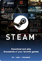 Подарочная карта Steam Wallet 40 (Euro card)