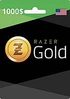 Карта оплаты RAZER GOLD 1000$ CARD карта пополнения счета