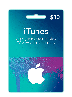 ITunes Gift Card 30$ для App Store код сертификат карта пополнения счета 30 долларов iTunes Store и AppStore
