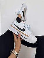 Женские кроссовки NIKE COURT LEGACY LIFT WHITE premium найк кожа 37