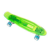 Пенни борд (Penny Board) 850, Колеса и дека светящиеся, зеленый