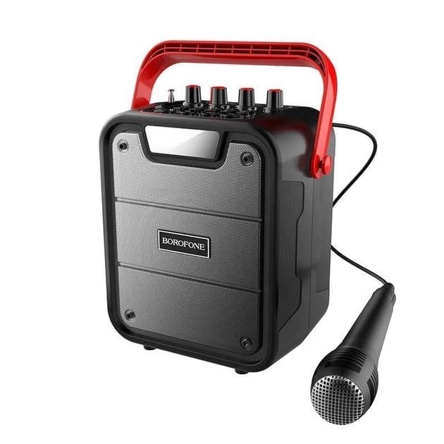 Bluetooth колонка акустика з мікрофоном BOROFONE BP7 | 10W, BT5.0, AUX, FM, TF, USB, 4800mAh | Чорний, фото 1