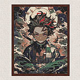 Алмазна мозаїка/вишивка Аніме. Клинок, що розсікає демонів. Тандзіро Камадо 40*50 см Орігамі OD 0870 dp-a, фото 7