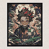 Алмазна мозаїка/вишивка Аніме. Клинок, що розсікає демонів. Тандзіро Камадо 40*50 см Орігамі OD 0870 dp-a, фото 6