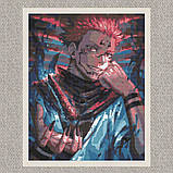 Алмазна мозаїка/вишивка Магічна битва, аніме. Сукуна 40*50 см Орігамі OD 2005 dp-a, фото 5