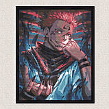 Алмазна мозаїка/вишивка Магічна битва, аніме. Сукуна 40*50 см Орігамі OD 2005 dp-a, фото 6