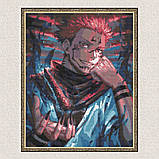 Алмазна мозаїка/вишивка Магічна битва, аніме. Сукуна 40*50 см Орігамі OD 2005 dp-a, фото 4