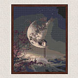 Алмазна мозаїка/вишивка Місячна ніч. Пейзаж 40*50 см Орігамі OD 3105, фото 7