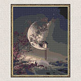 Алмазна мозаїка/вишивка Місячна ніч. Пейзаж 40*50 см Орігамі OD 3105, фото 4