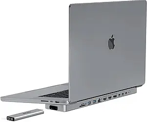 USB-хаб Invzi Hub USB-C do MacBook Pro 16" MagHub 12w2 z kieszenią SSD (szara) (MH0113)