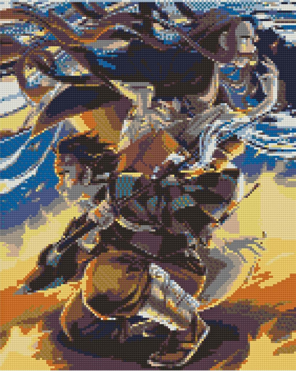 Алмазна мозаїка/вишивка Аніме. Клинок, що розсікає демонів 40*50 см Орігамі OD 3222 dp-a, фото 1