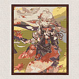 Алмазна мозаїка/вишивка Аніме. Геншин імпакт Кадзуха 40*50 см Орігамі OD 3260 dp-a, фото 7