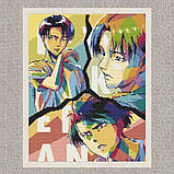Алмазна мозаїка/вишивка Аніме. Атака на титанів 40*50 см Орігамі OD 20060 dp-a, фото 4