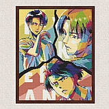 Алмазна мозаїка/вишивка Аніме. Атака на титанів 40*50 см Орігамі OD 20060 dp-a, фото 6