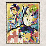 Алмазна мозаїка/вишивка Аніме. Атака на титанів 40*50 см Орігамі OD 20060 dp-a, фото 3