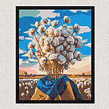 Алмазна мозаїка/вишивка Український сюжет. Букет бавовни 40*50 см Орігамі OD 30010, фото 6