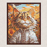 Алмазна мозаїка/вишивка Котик у вишиванці. Український сюжет 40*50 см Орігамі OD 30070, фото 7
